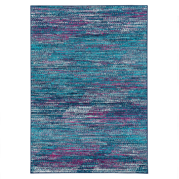 Ivy Bronx Cray Turquoise/Purple Rug & Reviews Wayfair.co.uk